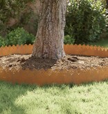 VidaXL Gazonranden 10 pcs Roestig 103 x 0,05 x 22 cm Cortenstaal