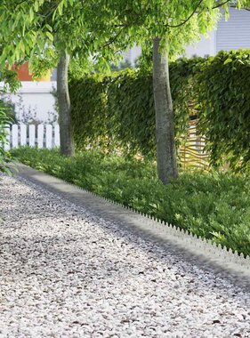 VidaXL Gazonranden 20 pcs Zilver 103 x 0,05 x 22 cm