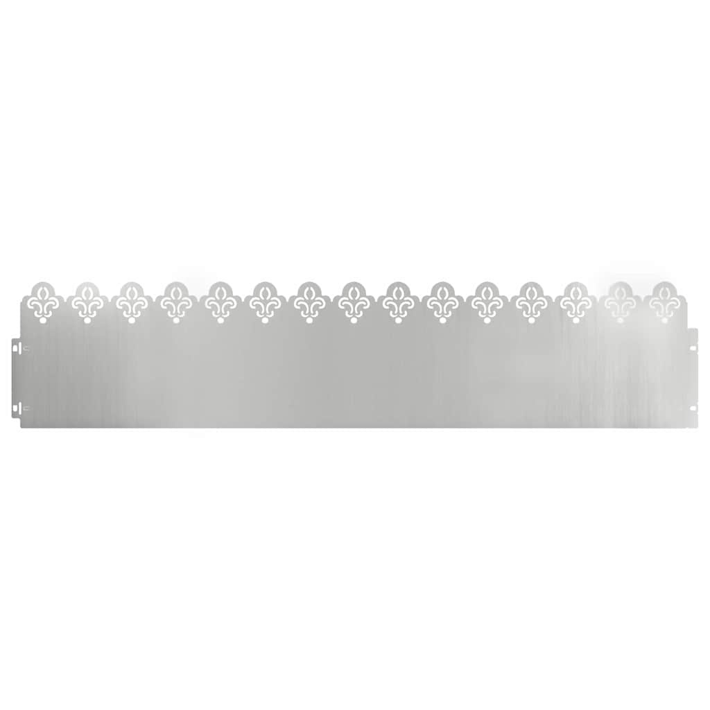 VidaXL Gazonranden 20 pcs Zilver 103 x 0,05 x 22 cm