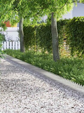 VidaXL Gazonranden 30 pcs Zilver 103 x 0,05 x 22 cm Roestvrij staal