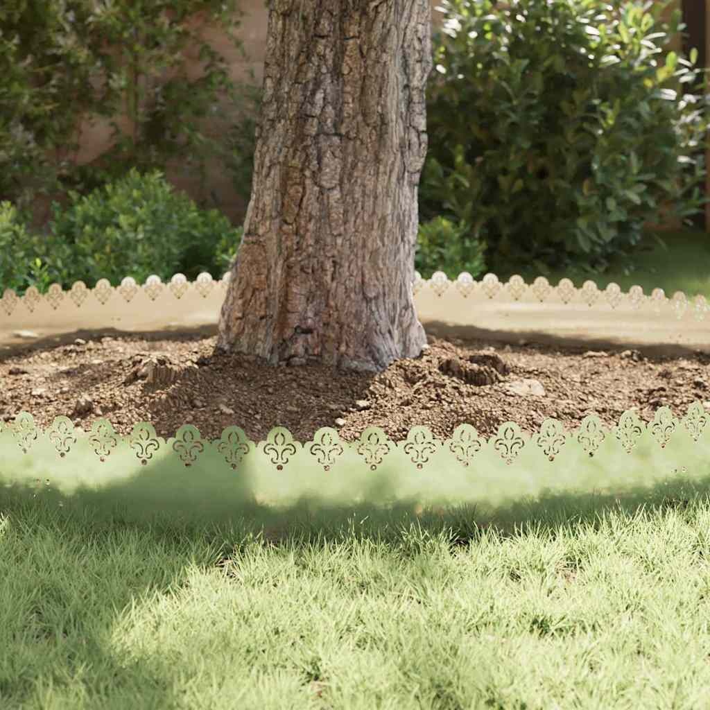 VidaXL Gazonranden 20 pcs Zilver 103 x 0,05 x 22 cm Roestvrij staal