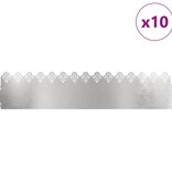 VidaXL Gazonranden 10 pcs Zilver 103 x 0,05 x 22 cm Roestvrij staal