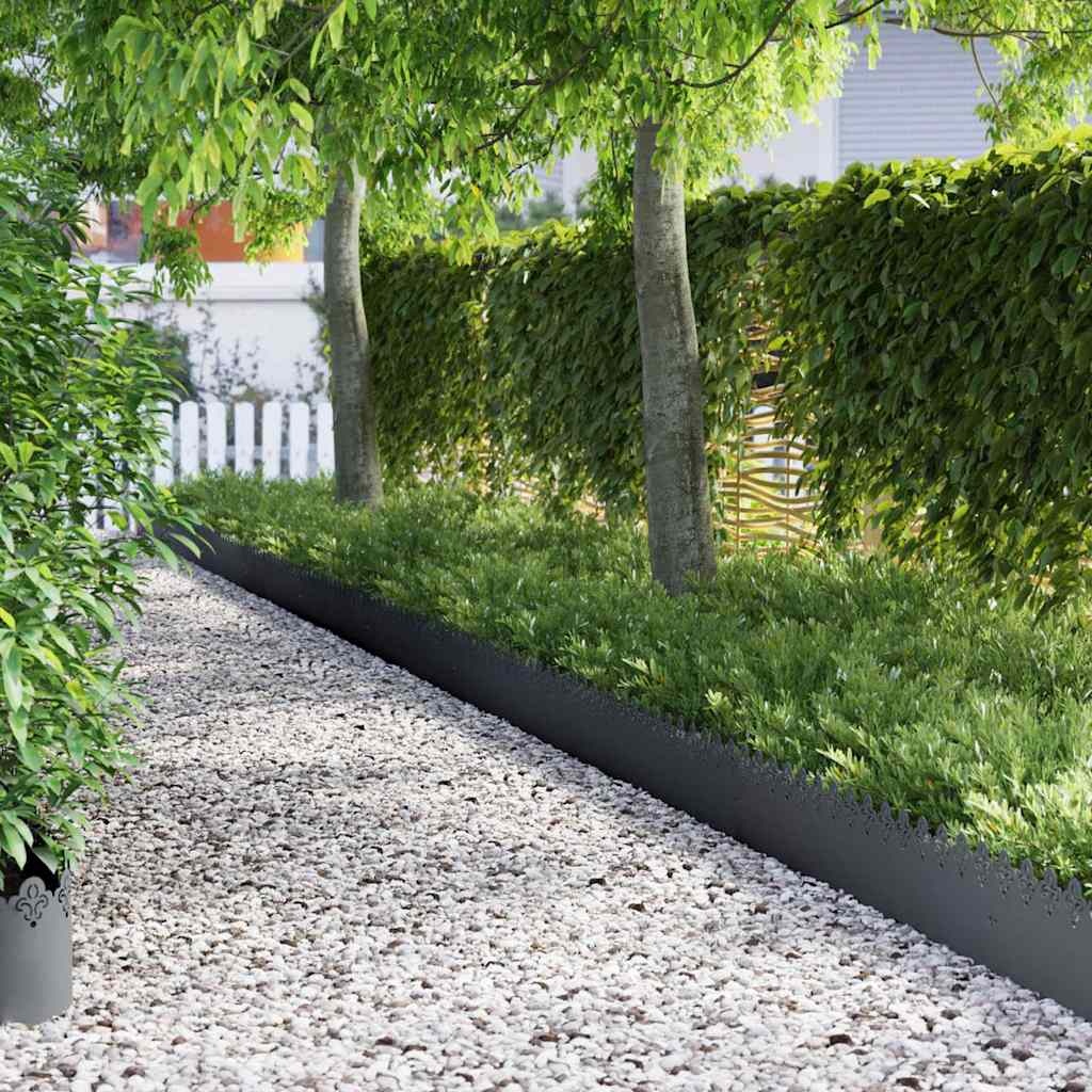 VidaXL Gazonranden 30 pcs Antraciet 103 x 0,05 x 22 cm Staal