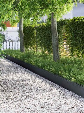 VidaXL Gazonranden 10 pcs Antraciet 103 x 0,05 x 22 cm Staal