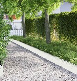 VidaXL Gazonranden 20 pcs Wit 103 x 0,05 x 22 cm Staal