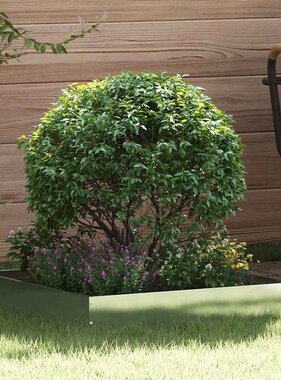 VidaXL Tuinrand 6 pcs Zilver 60 x 60 x 13 cm Roestvrij staal