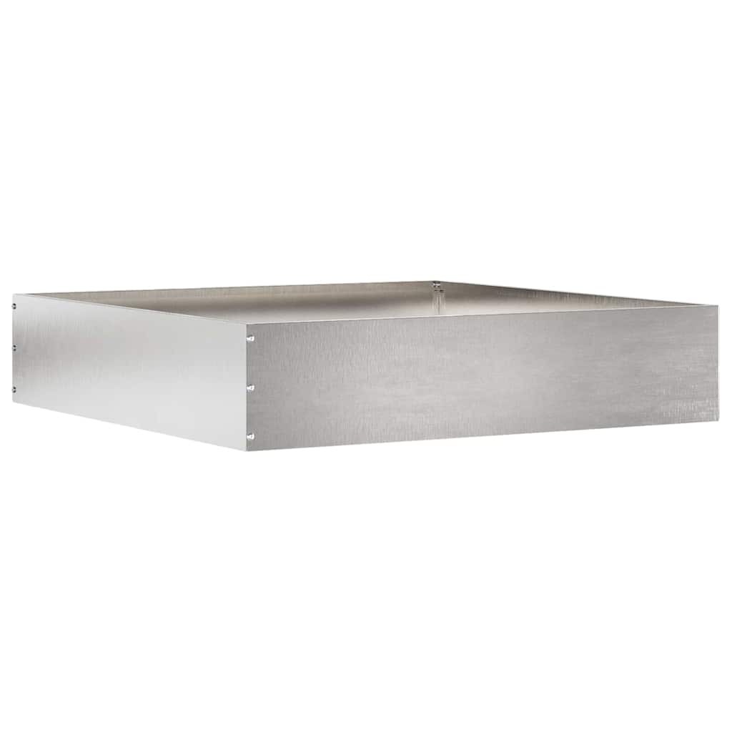 VidaXL Tuinrand 6 pcs Zilver 60 x 60 x 13 cm Roestvrij staal