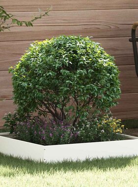 VidaXL Tuinrand 6 pcs Wit 60 x 60 x 13 cm Staal