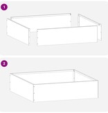 VidaXL Tuinrand Zilver 50 x 50 x 13 cm Roestvrij staal