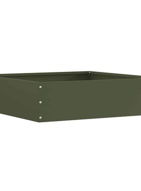 VidaXL Tuinrand Olijfgroen 50 x 50 x 13 cm Staal