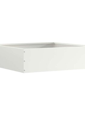 VidaXL Tuinrand Wit 50 x 50 x 13 cm Staal