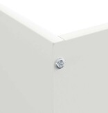 VidaXL Tuinrand Wit 50 x 50 x 13 cm Staal