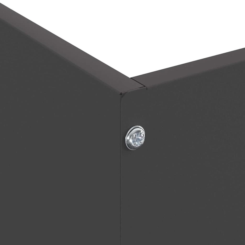 VidaXL Tuinrand Zwart 50 x 50 x 13 cm Staal