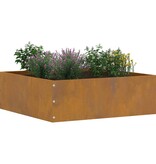 VidaXL Tuinrand Roestig 40 x 40 x 13 cm Cortenstaal