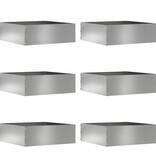 VidaXL Tuinrand 6 pcs Zilver 40 x 40 x 13 cm Gegalvaniseerd staal