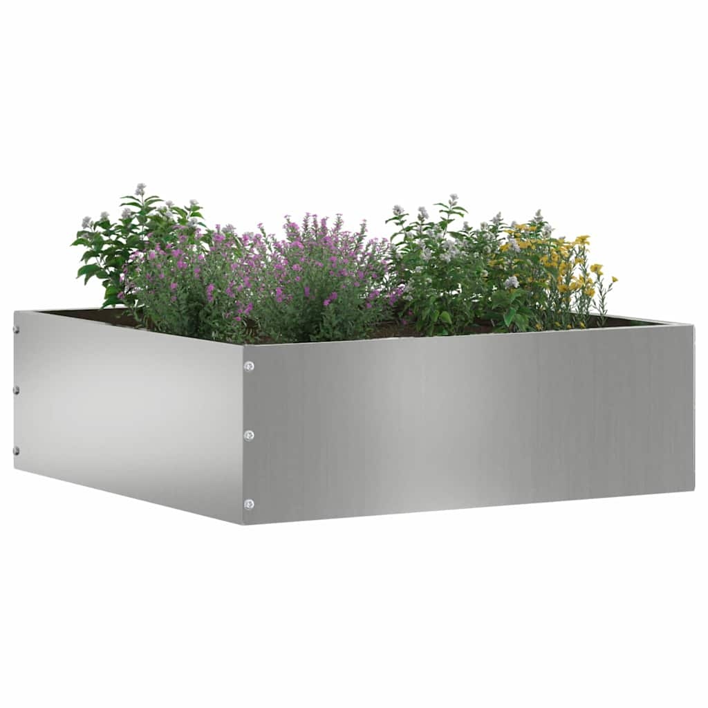 VidaXL Tuinrand 6 pcs Zilver 40 x 40 x 13 cm Gegalvaniseerd staal