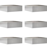 VidaXL Tuinrand 6 pcs Zilver 40 x 40 x 13 cm Roestvrij staal