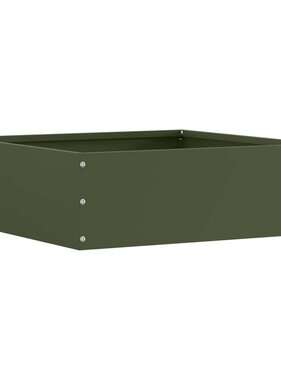 VidaXL Tuinrand Olijf Groen 40 x 40 x 13 cm Staal