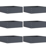 VidaXL Tuinrand 6 pcs Antraciet 40 x 40 x 13 cm Staal
