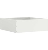 VidaXL Tuinrand 6 pcs Wit 40 x 40 x 13 cm Staal