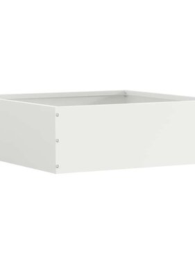 VidaXL Tuinrand Wit 40 x 40 x 13 cm Staal