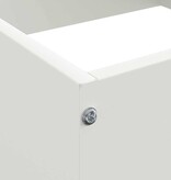 VidaXL Tuinrand Wit 40 x 40 x 13 cm Staal