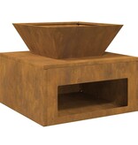 VidaXL Vuurkorf Roestig 50 x 50 x 40 cm Cortenstaal