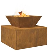 VidaXL Vuurkorf Roestig 50 x 50 x 40 cm Cortenstaal