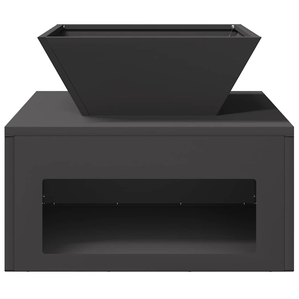 VidaXL Vuurkorf Zwart 50 x 50 x 40 cm Staal