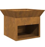 VidaXL Vuurkorf Roestig 50 x 50 x 40 cm Cortenstaal