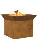 VidaXL Vuurkorf Roestig 50 x 50 x 40 cm Cortenstaal