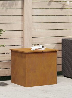 VidaXL Buitenopslagdoos Roestig 55 x 50,5 x 50 cm Staal