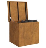 VidaXL Buitenopslagdoos Roestig 55 x 50,5 x 50 cm Staal