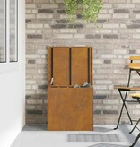 VidaXL Buitenopslagdoos Roestig 55 x 50,5 x 50 cm Staal