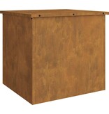 VidaXL Buitenopslagdoos Roestig 55 x 50,5 x 50 cm Staal