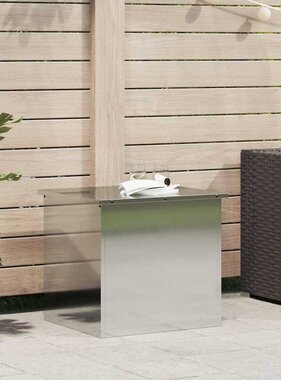 VidaXL Buitenopslagdoos Zilver 55 x 50,5 x 50 cm Staal