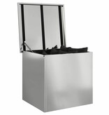 VidaXL Buitenopslagdoos Zilver 55 x 50,5 x 50 cm Staal