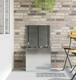 VidaXL Buitenopslagdoos Zilver 55 x 50,5 x 50 cm Staal
