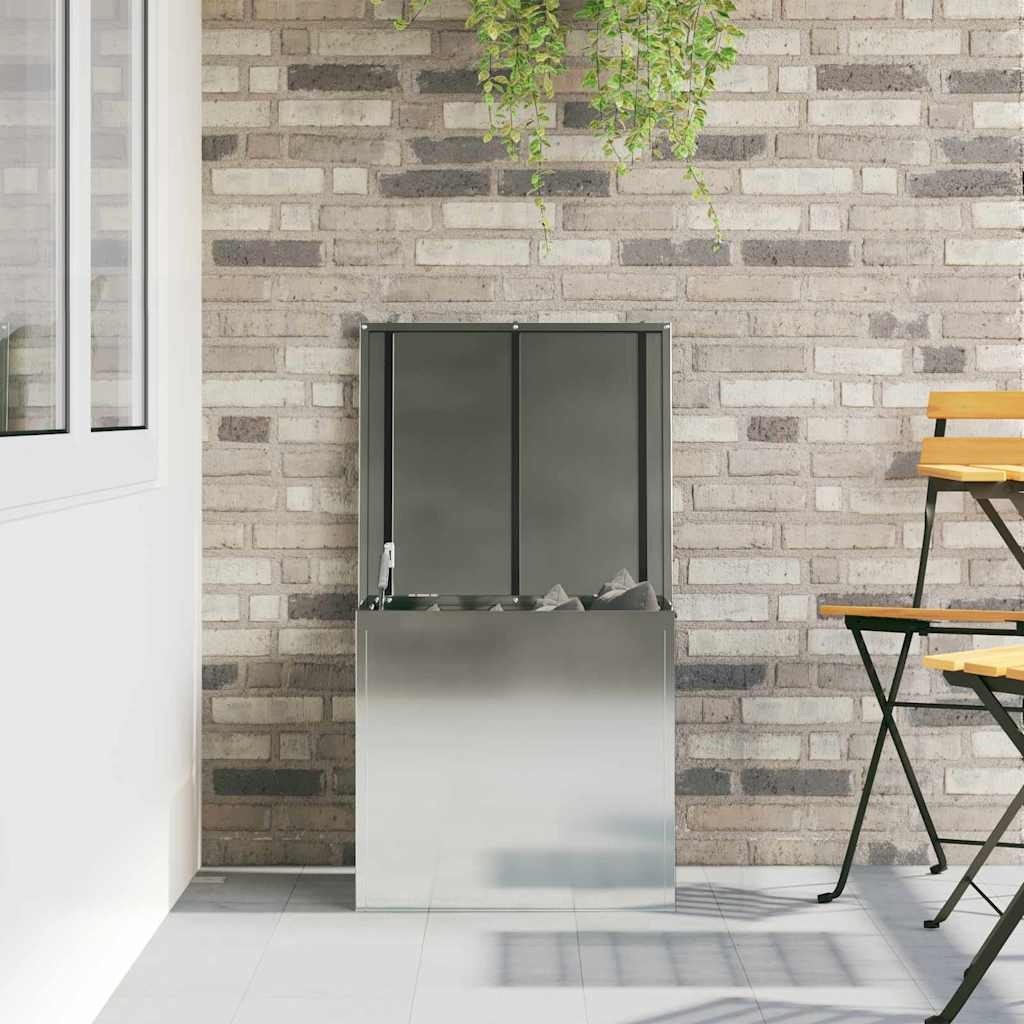 VidaXL Buitenopslagdoos Zilver 55 x 50,5 x 50 cm Staal