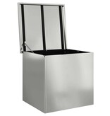 VidaXL Buitenopslagdoos Zilver 55 x 50,5 x 50 cm Staal