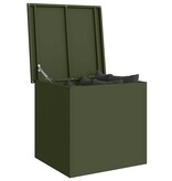 VidaXL Buitenopslagdoos Olijf Groen 55 x 50,5 x 50 cm Staal