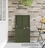 VidaXL Buitenopslagdoos Olijf Groen 55 x 50,5 x 50 cm Staal