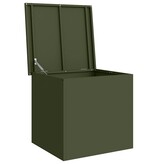 VidaXL Buitenopslagdoos Olijf Groen 55 x 50,5 x 50 cm Staal