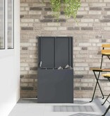 VidaXL Buitenopslagdoos Antraciet 55 x 50,5 x 50 cm Staal