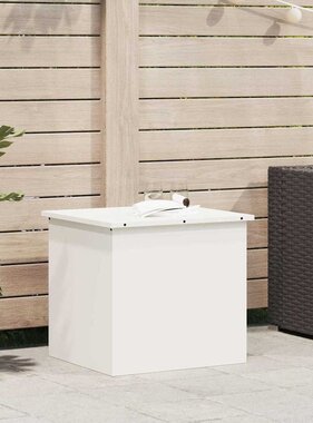 VidaXL Buitenopslagdoos Wit 55 x 50,5 x 50 cm Staal