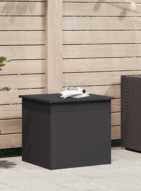 VidaXL Buitenopslagdoos Zwart 55 x 50,5 x 50 cm Staal