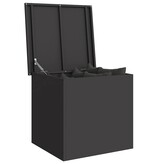 VidaXL Buitenopslagdoos Zwart 55 x 50,5 x 50 cm Staal