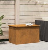 VidaXL Buitenopslagdoos Roestig 80 x 50,5 x 50 cm Staal