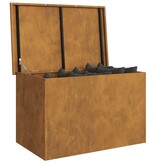 VidaXL Buitenopslagdoos Roestig 80 x 50,5 x 50 cm Staal