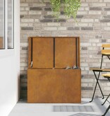 VidaXL Buitenopslagdoos Roestig 80 x 50,5 x 50 cm Staal